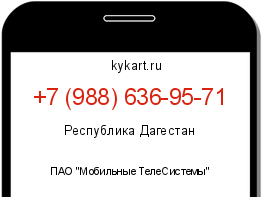 Информация о номере телефона +7 (988) 636-95-71: регион, оператор
