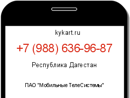 Информация о номере телефона +7 (988) 636-96-87: регион, оператор