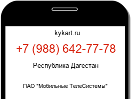 Информация о номере телефона +7 (988) 642-77-78: регион, оператор