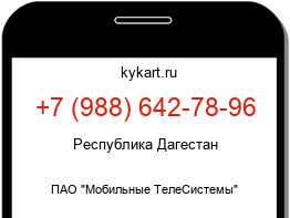 Информация о номере телефона +7 (988) 642-78-96: регион, оператор