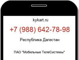 Информация о номере телефона +7 (988) 642-78-98: регион, оператор