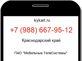 Информация о номере телефона +7 (988) 667-95-12: регион, оператор
