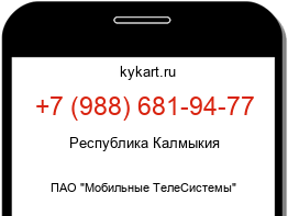 Информация о номере телефона +7 (988) 681-94-77: регион, оператор