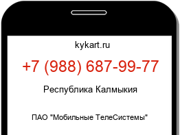 Информация о номере телефона +7 (988) 687-99-77: регион, оператор
