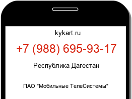Информация о номере телефона +7 (988) 695-93-17: регион, оператор