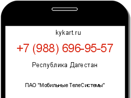 Информация о номере телефона +7 (988) 696-95-57: регион, оператор