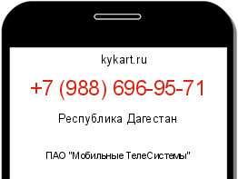 Информация о номере телефона +7 (988) 696-95-71: регион, оператор