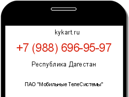 Информация о номере телефона +7 (988) 696-95-97: регион, оператор