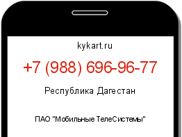 Информация о номере телефона +7 (988) 696-96-77: регион, оператор