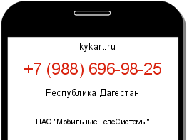 Информация о номере телефона +7 (988) 696-98-25: регион, оператор