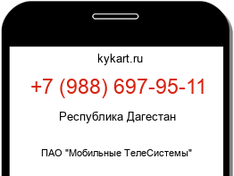 Информация о номере телефона +7 (988) 697-95-11: регион, оператор
