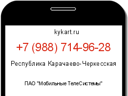 Информация о номере телефона +7 (988) 714-96-28: регион, оператор