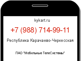 Информация о номере телефона +7 (988) 714-99-11: регион, оператор