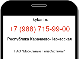 Информация о номере телефона +7 (988) 715-99-00: регион, оператор