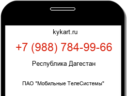 Информация о номере телефона +7 (988) 784-99-66: регион, оператор