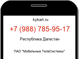 Информация о номере телефона +7 (988) 785-95-17: регион, оператор