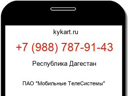 Информация о номере телефона +7 (988) 787-91-43: регион, оператор