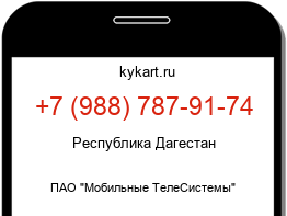 Информация о номере телефона +7 (988) 787-91-74: регион, оператор