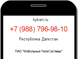 Информация о номере телефона +7 (988) 796-98-10: регион, оператор