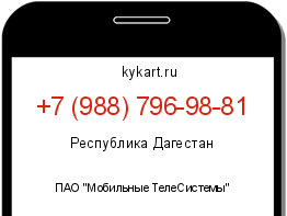 Информация о номере телефона +7 (988) 796-98-81: регион, оператор