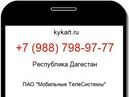 Информация о номере телефона +7 (988) 798-97-77: регион, оператор