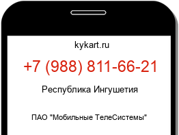 Информация о номере телефона +7 (988) 811-66-21: регион, оператор