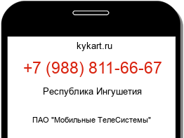 Информация о номере телефона +7 (988) 811-66-67: регион, оператор