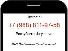 Информация о номере телефона +7 (988) 811-97-58: регион, оператор