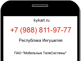 Информация о номере телефона +7 (988) 811-97-77: регион, оператор
