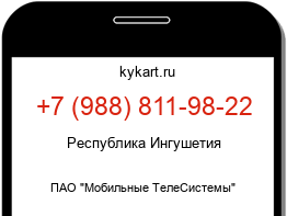 Информация о номере телефона +7 (988) 811-98-22: регион, оператор