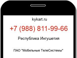 Информация о номере телефона +7 (988) 811-99-66: регион, оператор