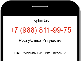 Информация о номере телефона +7 (988) 811-99-75: регион, оператор