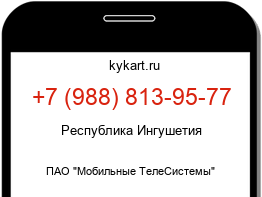 Информация о номере телефона +7 (988) 813-95-77: регион, оператор