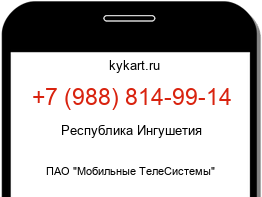 Информация о номере телефона +7 (988) 814-99-14: регион, оператор