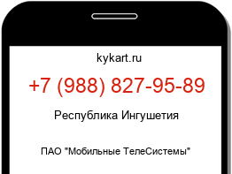 Информация о номере телефона +7 (988) 827-95-89: регион, оператор