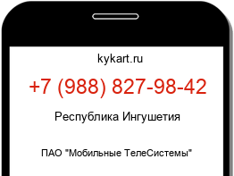 Информация о номере телефона +7 (988) 827-98-42: регион, оператор