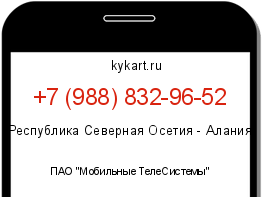 Информация о номере телефона +7 (988) 832-96-52: регион, оператор