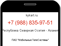 Информация о номере телефона +7 (988) 835-97-51: регион, оператор