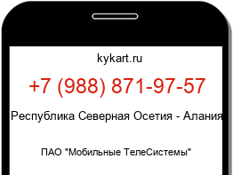 Информация о номере телефона +7 (988) 871-97-57: регион, оператор