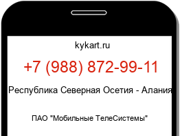 Информация о номере телефона +7 (988) 872-99-11: регион, оператор