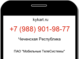 Информация о номере телефона +7 (988) 901-98-77: регион, оператор