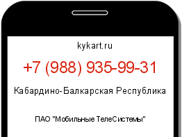 Информация о номере телефона +7 (988) 935-99-31: регион, оператор