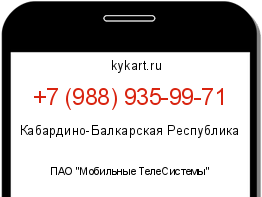 Информация о номере телефона +7 (988) 935-99-71: регион, оператор