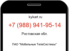 Информация о номере телефона +7 (988) 941-95-14: регион, оператор