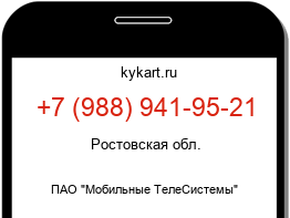 Информация о номере телефона +7 (988) 941-95-21: регион, оператор