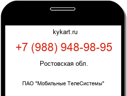 Информация о номере телефона +7 (988) 948-98-95: регион, оператор