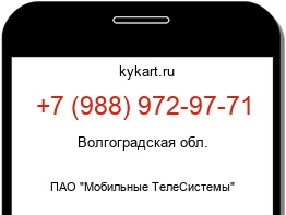 Информация о номере телефона +7 (988) 972-97-71: регион, оператор
