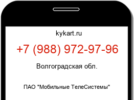 Информация о номере телефона +7 (988) 972-97-96: регион, оператор