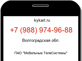 Информация о номере телефона +7 (988) 974-96-88: регион, оператор