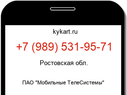Информация о номере телефона +7 (989) 531-95-71: регион, оператор